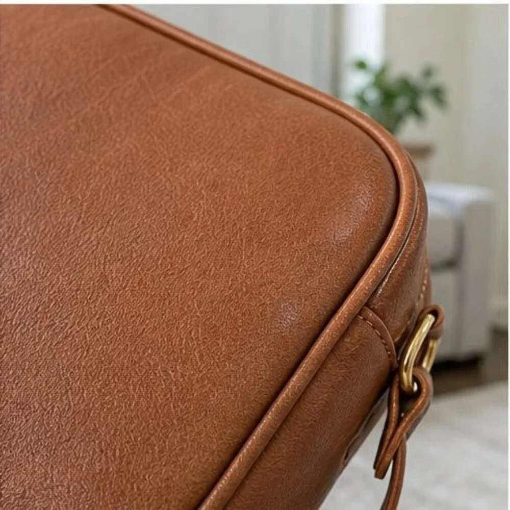 Tan Suede Crossbody Bag